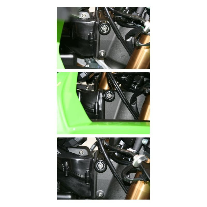 Protections de butée de direction R&G RACING noir Kawasaki ZX-6R/10R