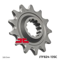 JTF824.13SC FRONT SELF CLEANING SPROCKET 13 TEETH 520 PITCH NATURAL CHROMOLY STEEL ALLOY