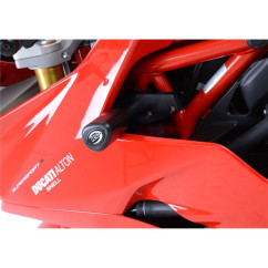 Tampons de protection R&G RACING Aero noir sans percage Ducati Supersport