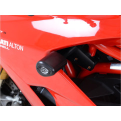 Tampons de protection R&G RACING Aero noir sans percage Ducati Supersport