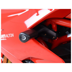 Tampons de protection R&G RACING Aero noir sans percage Ducati Supersport