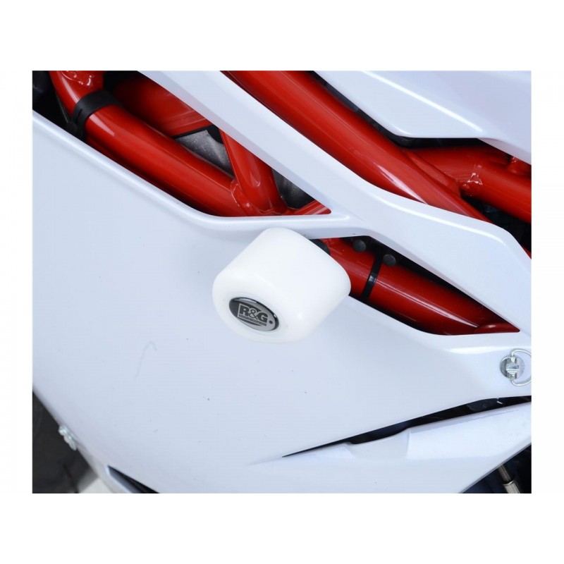 Tampons de protection R&G RACING Aero blanc (sans perçage) MV Agusta F4 1000R