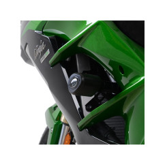 Tampons de protection R&G RACING Aero noir Kawasaki H2 SX