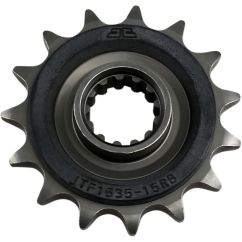JTF1535.15RB FRONT RUBBER CUSHIONED SPROCKET 15 TEETH 525 PITCH NATURAL SCM420 CHROMOLY STEEL ALLOY