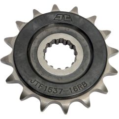 JTF1537.16RB FRONT RUBBER CUSHIONED SPROCKET 16 TEETH 525 PITCH NATURAL SCM420 CHROMOLY STEEL ALLOY