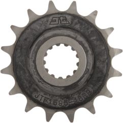 JTF1595.16RB FRONT RUBBER CUSHIONED SPROCKET 16 TEETH 520 PITCH NATURAL SCM420 CHROMOLY STEEL ALLOY