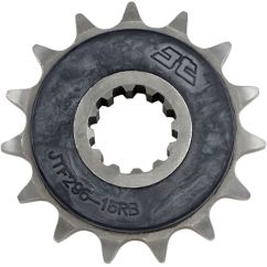 JTF296.15RB FRONT RUBBER CUSHIONED SPROCKET 15 TEETH 525 PITCH NATURAL SCM420 CHROMOLY STEEL ALLOY