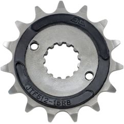 JTF512.15RB FRONT RUBBER CUSHIONED SPROCKET 15 TEETH 520 PITCH NATURAL SCM420 CHROMOLY STEEL ALLOY