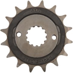 JTF512.16RB FRONT RUBBER CUSHIONED SPROCKET 16 TEETH 520 PITCH NATURAL SCM420 CHROMOLY STEEL ALLOY