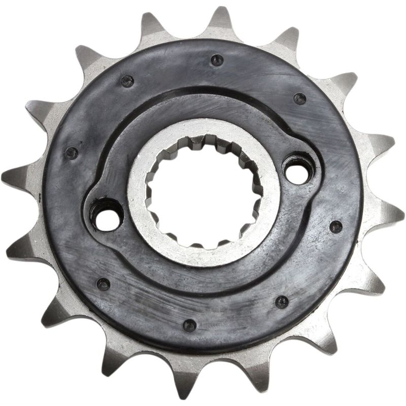 JTF516.16RB FRONT RUBBER CUSHIONED SPROCKET 16 TEETH 520 PITCH NATURAL SCM420 CHROMOLY STEEL ALLOY