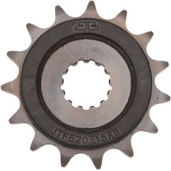 JTF520.15RB FRONT RUBBER CUSHIONED SPROCKET 15 TEETH 525 PITCH NATURAL SCM420/20CRMO CHROMOLY STEEL