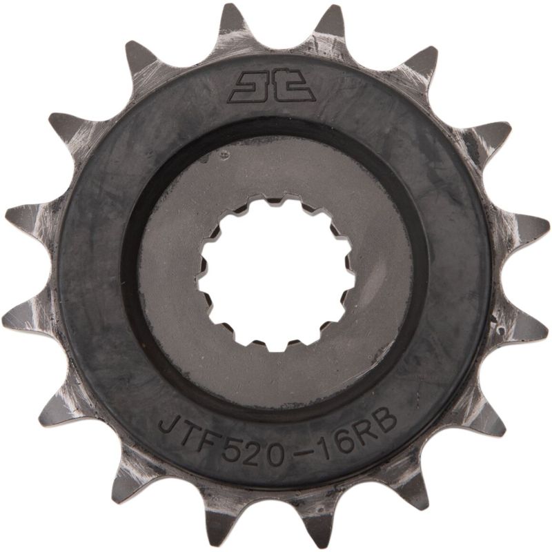 JTF520.16RB FRONT RUBBER CUSHIONED SPROCKET 16 TEETH 525 PITCH NATURAL SCM420/20CRMO CHROMOLY STEEL