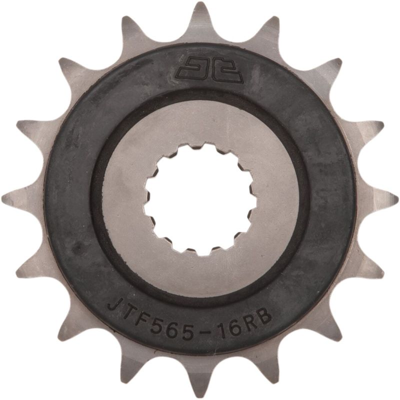JTF565.16RB FRONT RUBBER CUSHIONED SPROCKET 16 TEETH 520 PITCH NATURAL SCM420/20CRMO CHROMOLY STEEL
