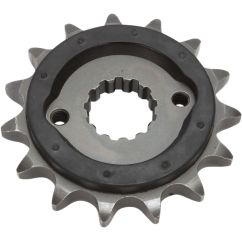 JTF513.15RB FRONT RUBBER CUSHIONED SPROCKET 15 TEETH 530 PITCH NATURAL SCM420 CHROMOLY STEEL ALLOY