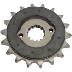JTF513.18RB FRONT RUBBER CUSHIONED SPROCKET 18 TEETH 530 PITCH NATURAL SCM420 CHROMOLY STEEL ALLOY