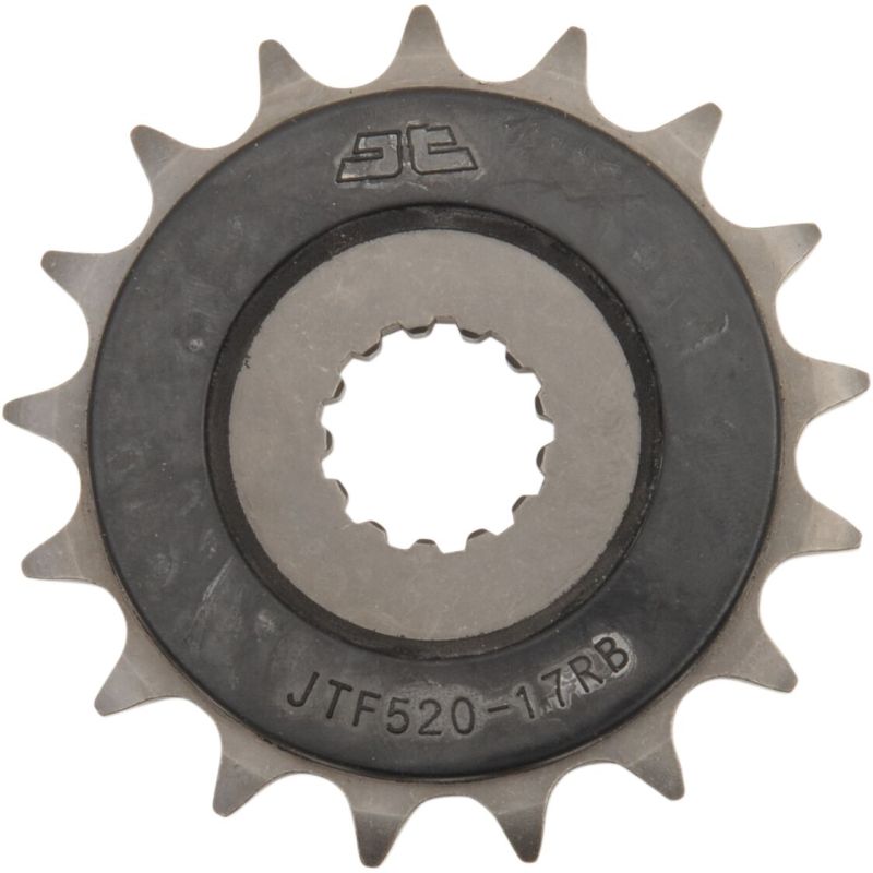 JTF520.17RB FRONT RUBBER CUSHIONED SPROCKET 17 TEETH 525 PITCH NATURAL SCM420/20CRMO CHROMOLY STEEL