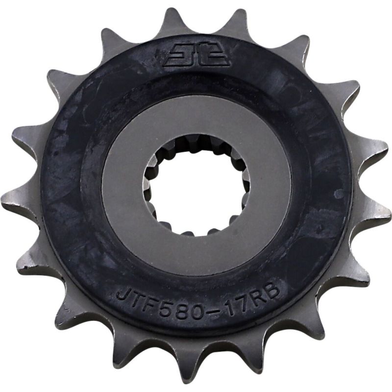 JTF580.17RB FRONT RUBBER CUSHIONED SPROCKET 17 TEETH 50 PITCH NATURAL SCM420/20CRMO CHROMOLY STEEL A