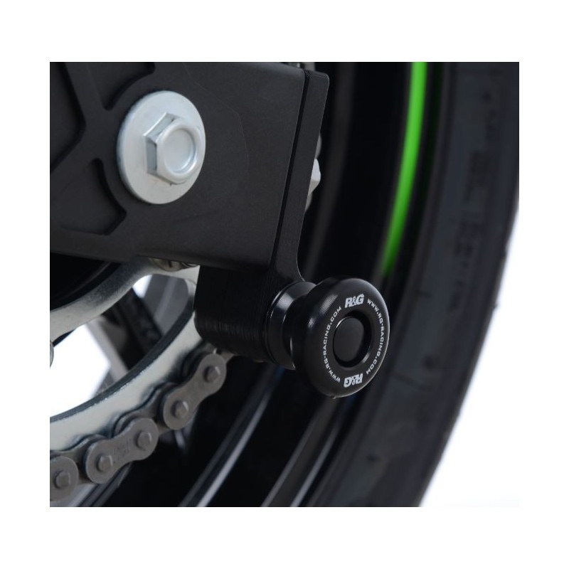 Pions de bras oscillant R&G RACING avec platine noir Kawasaki Ninja 400