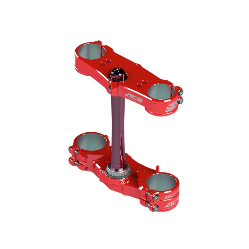 Té de fourche SCAR ACS Offset 22mm rouge Honda CRF250/450R