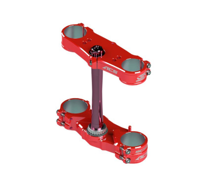 Té de fourche SCAR ACS Offset 22mm rouge Honda CRF250/450R