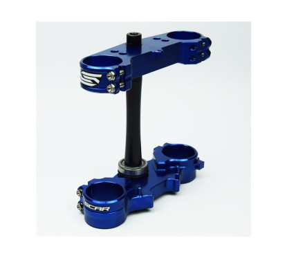 Té de fourche SCAR ACS Offset 25mm bleu Yamaha YZ125