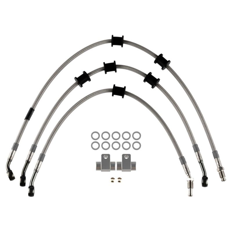 BRAKE LINE KIT STEEL BRAIDED