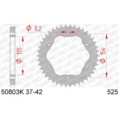 Couronne AFAM 38 dents acier standard pas 525 type 50803K