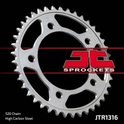 Couronne JT SPROCKETS 38 dents acier standard pas 520 type 1316