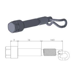 BRAKE PAD PIN OEM REPLACEMENT - 17020390
