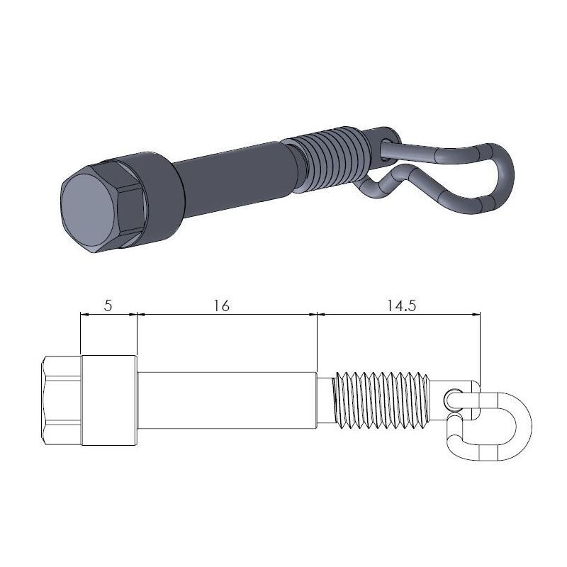 BRAKE PAD PIN OEM REPLACEMENT - 17020390