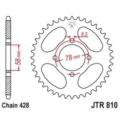 Couronne JT SPROCKETS 46 dents acier pas 428 type 810