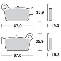 Plaquettes de frein BRAKING 890CM46 semi-métallique