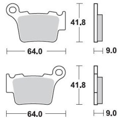 Plaquettes de frein BRAKING 891CM44 métal fritté KTM/Husqvarna