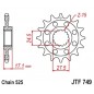 Pignon JT SPROCKETS 16 dents acier standard pas 525 type 749