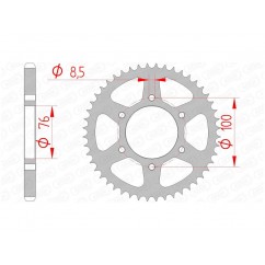 Couronne AFAM 52 dents acier standard pas 428 type 12227