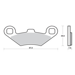 Plaquettes de frein BREMBO 07104XS métal fritté