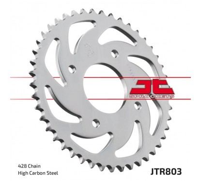 Couronne JT SPROCKETS 45 dents acier ultra-light anodisé dur pas 428 type 803