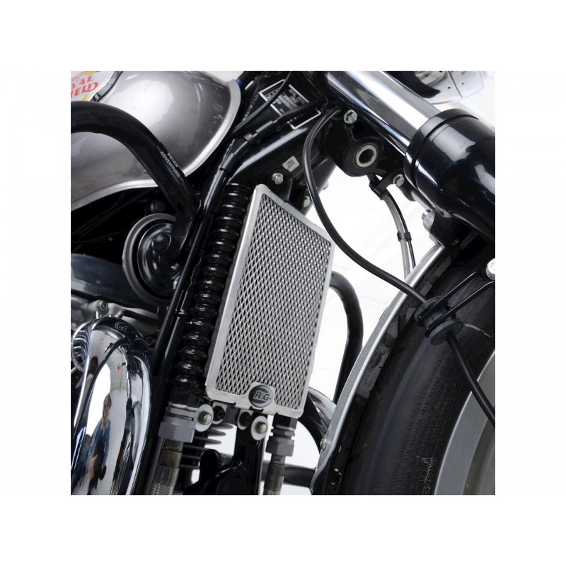 Protection de radiateur d'huile R&G RACING noir Royal Enfield