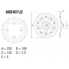 Disque de frein arrière Brembo Série ORO rond fixe MV Agusta 675 Brutale/F3