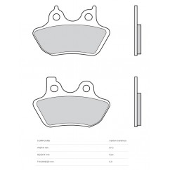 Plaquettes de frein BREMBO 07HD16CC carbone céramique