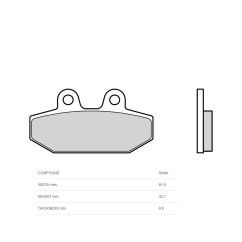 Plaquettes de frein BREMBO métal fritté - 07HD23SP