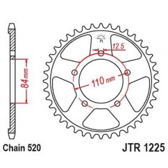 Couronne JT SPROCKETS 41 dents acier standard pas 520 type 1225