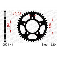 Couronne AFAM 41 dents acier standard pas 520 type 10521