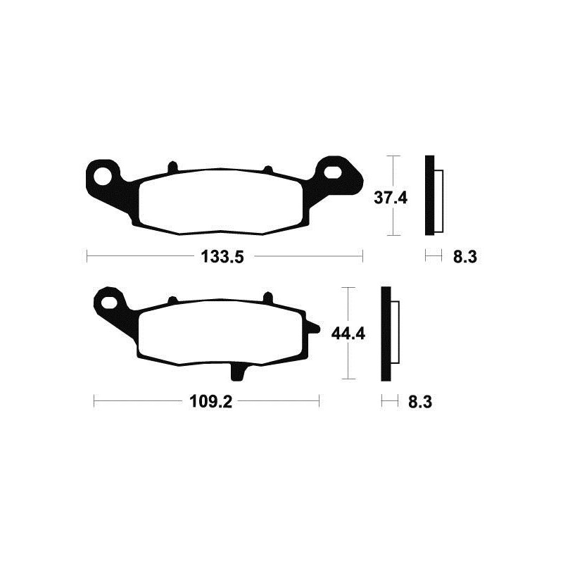 Plaquettes de frein TECNIUM MTR205 métal fritté