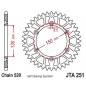 Couronne JT SPROCKETS Aluminium Ultra-Light anti-boue 251-520