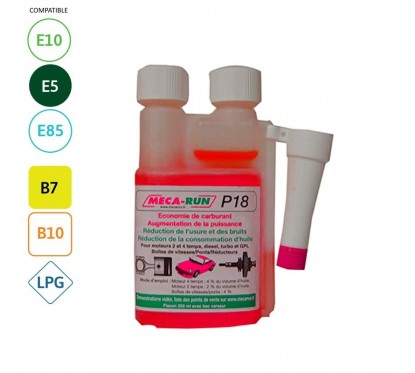 MECARUN - PACK VIDANGE - P18 250ml + ENGINE FLUSH 500ml