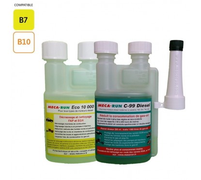 MECARUN - PACK DECRASSAGE DIESEL - C99D 250ml + ECO10000D 250ml