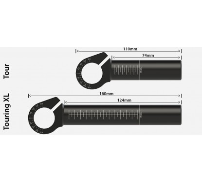 Demi Guidon PROBRAKE REVO TOUR / TOURING XL - Ø34 à 55mm - Rehausse +40 à +120mm