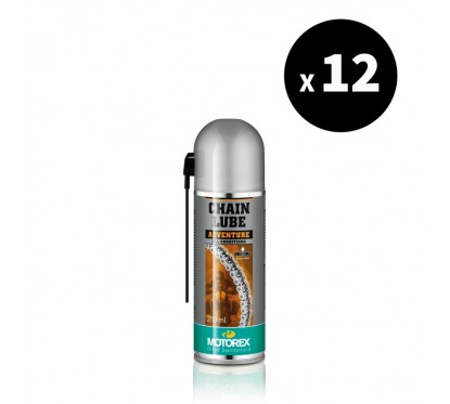 Lubrifiant chaîne MOTOREX Adventure All Conditions 200ml x12