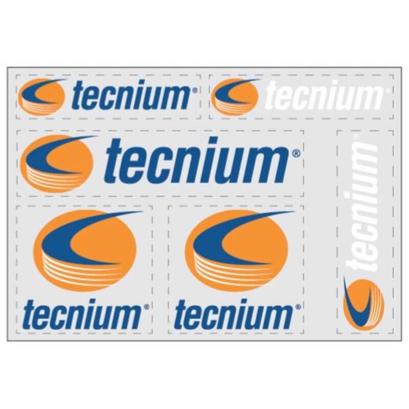 Planche autocollants TECNIUM 6 Logos fond transparent 180X125